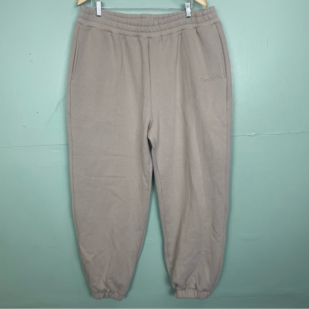 Comfrt Signature Sweatpants‎ Jogger Beige Extra Thick Mens Size 2XL